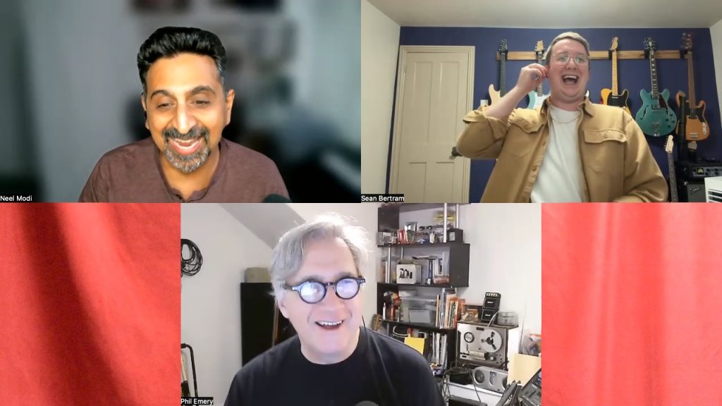 Neel, Sean, and Phil in a Zoom call