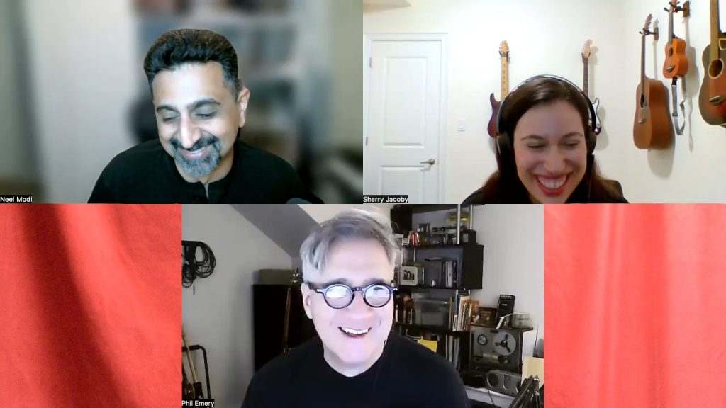 Neel, Sherry, and Phil on a Zoom call