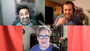 Neel, Kaleb, and Phil in a Zoom call