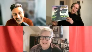 Neel, Saska, and Phil in a Zoom call