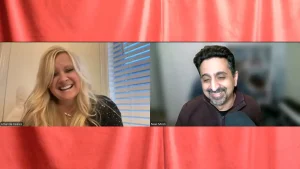 Amanda and Neel in a Zoom call