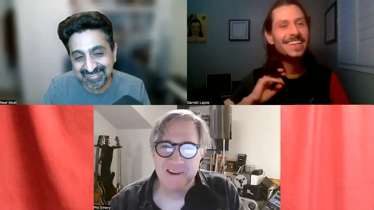 Neel, Garrett, and Phil in a Zoom call