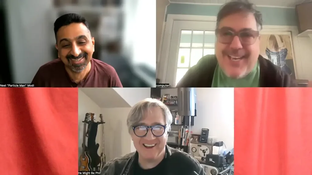 Neel, John, and Phil in a Zoom call