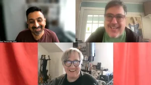 Neel, John, and Phil in a Zoom call