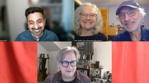 Neel, Barbera & Mike, and Phil in a Zoom call