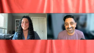 Brettyn and Neel in a Zoom call