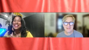 Dee and Phil in a Zoom call