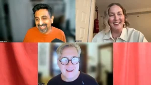 Neel, Julie, and Phil in a Zoom call
