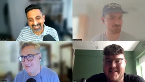 Neel, Sam, Phil, and Ronan in a Zoom call