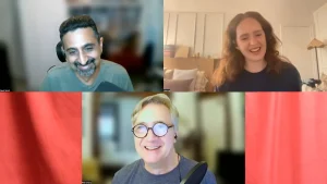 Neel, Hatley, and Phil in a Zoom meeting