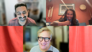 Neel, Julian, and Phil in a Zoom meeting